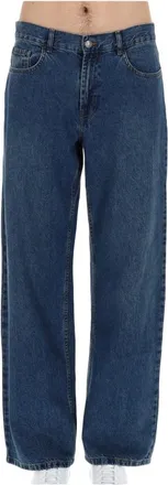 Palm Angels Neutrals Curved Logo Wide-Leg Jeans