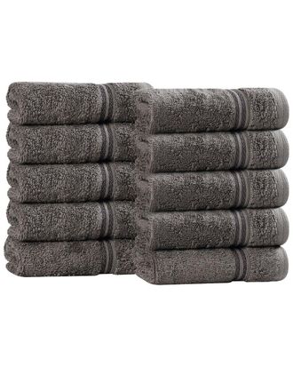 Superior Set Of 10 Heritage Egyptian Cotton Highly Absorbent Solid Ultra Soft Face Towels