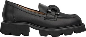 Alma En Pena Loafer met platformdetail - Dames - Loafers - Zwart - 37 EU - Leer - Schoenen