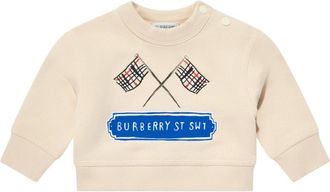 Burberry Kids Sweatshirts, male, Beige, 18 M, Mathew Calico Sweatshirt