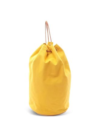 Herm&egrave;s 2000s GM Poroshon Mimir drawstring bag - women - Fabric - One Size - Yellow