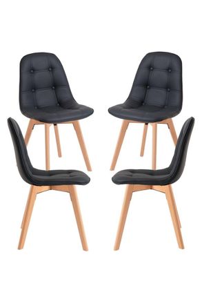 Regalos Miguel Regalos Miguel - Packs Sillas Comedor - Pack 4 Sillas Vorak - Negro