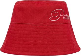 Patou Cappello a secchiello con ricamo logo - - Accessories - Donna - Rosso - L