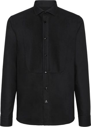 Philipp Plein Shirt Black Tie - Heren - Casual Overhemden - Zwart - 5XL - Katoen - Overhemden