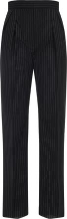 Max Mara Womens Sesamo Pants - Black Wool - Size EU 34 (Womens)