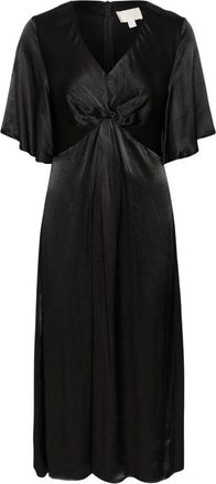 Soaked In Luxury SLMilu Midi Jurk - Dames - Casual kleedjes - Zwart - S - Kleedjes