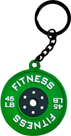 Generic Gym Fitness Silicone Weight Plate Keychain - Workout Barbell Design - Assorted Colors - Ideal for Fitness Enthusiasts
