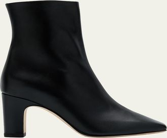 Manolo Blahnik Ofaralo Leather Booties