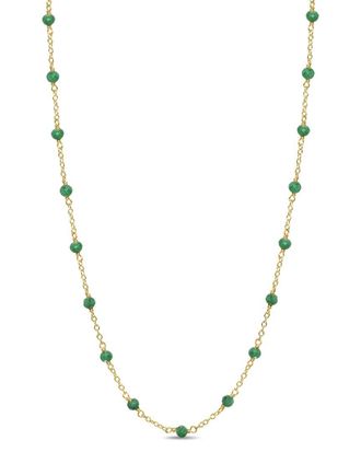 Jewelmak 14K Emerald Necklace