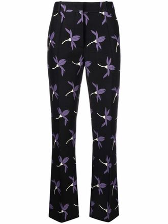 Valentino Garavani Fairy Flowers print trousers - Black