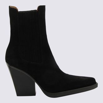 PARIS TEXAS Black Suede Dallas Ankle Boots