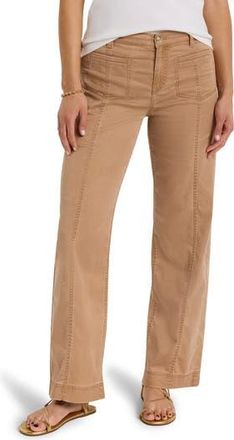 Nic+Zoe Sateen Wide Leg Pants in Burro at Nordstrom Rack, Size 18 (Similar To 14W)
