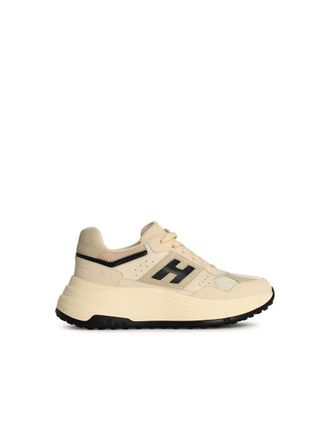 Hogan H669 Cream Leather Blend Sneakers