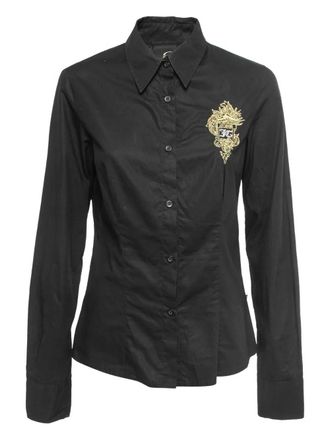 Cavalli Camicia con ricamo - Nero