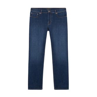 Brooks Brothers Jeans, Heren, Blauw, W31, Katoen, Blauwe Stretch Katoenen Denim Jeans