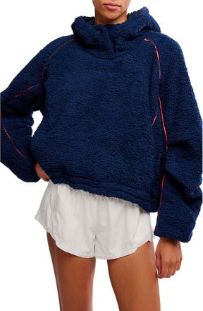 Free People FP Movement Free Flow Fleece Hoodie in Midnight Navy at Nordstrom, Size X-Small