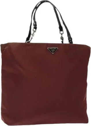 Prada Pre-owned Tote Bags, female, Red, Size: ONE SIZE Pre-owned Vintage Hand Bag
