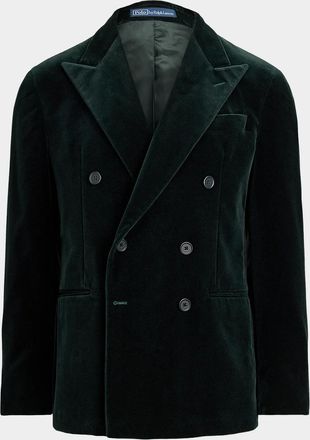 Polo Ralph Lauren Men & apos;s Cotton Velvet Double-Breasted Dinner Jacket