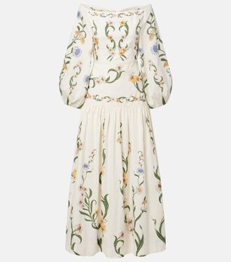 Agua Bendita Floral cotton maxi dress