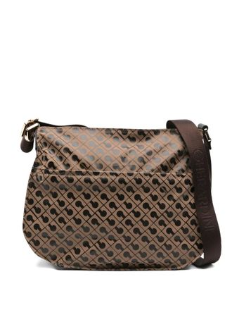 Gherardini small monogram-print shoulder bag - women - Fabric - OS - Brown