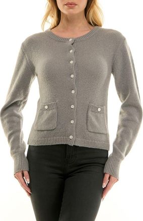 Socialite Button Front Cardigan in Heather Grey at Nordstrom Rack, Size X-Small