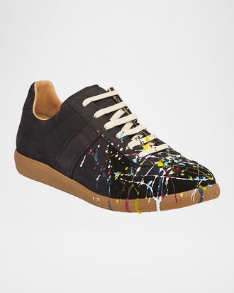 Maison Margiela Men & apos;s Replica Paint-Splatter Sneakers
