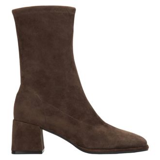 Estro & Luminara Heeled Boots, female, Brown, Size: 7 US Square Heel Ankle Boots