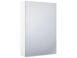 Beliani Armario con espejo de pared para ba&ntilde;o 40 cm 60 cm blanco