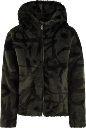 Bomboogie Faux Fur & Shearling Jas - Dames - Jassen - Groen - S - Jassen