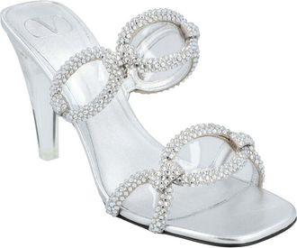 Valentino Womens Leather Chain 1967 Slide Sandal, Never Worn (Authentic Pre- Loved)