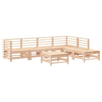 vidaXL Juego De Muebles De Jard&iacute;n 7 Piezas Madera Maciza De Pino Vidaxl