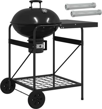 vidaXL Parrilla De Carb&oacute;n Con Tubos Ahumadores 91 X 71 X 107 Cm Acero Vidaxl