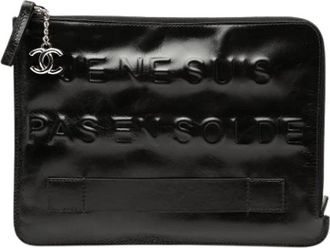 Chanel Pre-owned Clutch - Dames - Vintage Clutch - Zwart - ONE Size - Leer - Vintage