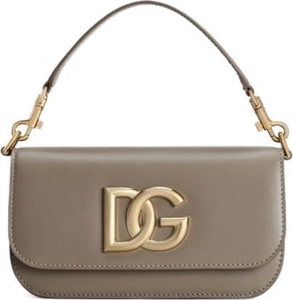 Dolce & Gabbana Tassen, Dames, Beige, ONE Size, Leer, Elegante Beige Schoudertas