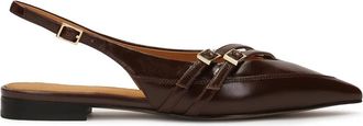 Kazar AMY Slingback Pump - Dames - Ballerinas - Bruin - 36 EU - Leer - Schoenen