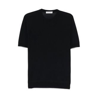 Goes Botanical Navy Blue Botanical Crew Neck T-shirt