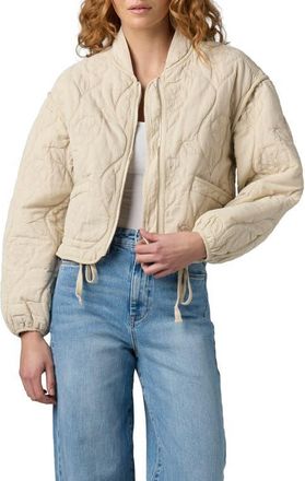 Blank NYC Floral Quilted Bomber Jacket in Vanilla Ice at Nordstrom, Size X-Small