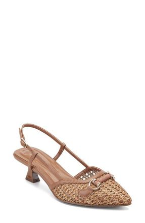 Easy Spirit Hetty Pointed Toe Slingback Pump in Medium Brown at Nordstrom, Size 9.5