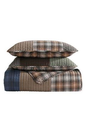 Eddie Bauer Classic Patchwork Quilt Set in Olive Green/Camel Beige at Nordstrom Rack, Size Twin