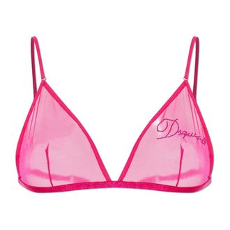 Dsquared2 Bras, female, Pink, Size: 2XL Bra with Sequin Logo