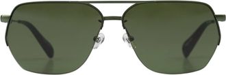 Jacquemus Aviator Polarized Sunglasses Aviador In Matte Green