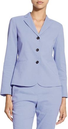 Theory Shrunken Linen Blend Jacket in Lavender Glow at Nordstrom, Size 00