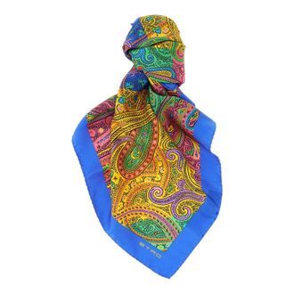 Etro Silk Scarf With Geometric Paisley Motif
