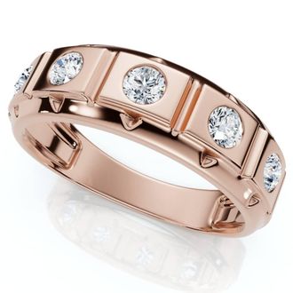 Pompeii3 1/2Ct Mens Diamond High Polish Wedding Ring Lab Grown Anniversary Band