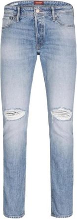 Jack & Jones Slim Straight Fit Blauwe Denim Jeans - Heren - Slim Fit Jeans - Blauw - W34 L34 - Denim - Jeans