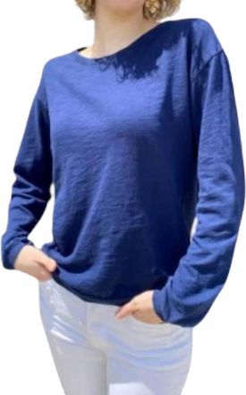 Elliott Lauren Balloon Sleeve Tee In Midnight