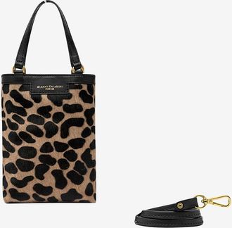 Gianni Chiarini Mini-Schultertasche aus Leder mit Tierprint Camilla