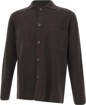 FILIPPO DE LAURENTIIS Field Jacket - Heren - Vesten - Bruin - 2XL - Wol - Truien & Vesten