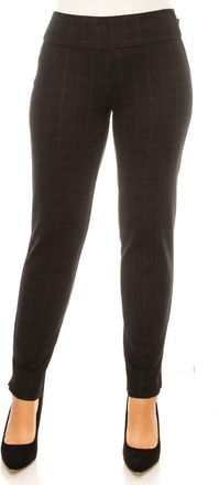 Zac & Rachel Figure-Defining Slim Ankle Pull On Pants In Black/white/red