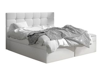 Mirjan24 Mobilier1 - Cama Continental Comfivo 196, Soft 017, Doble, Continental, 140x200, Cuero Ecol&oacute;gico, Somieres, 143x206x112cm